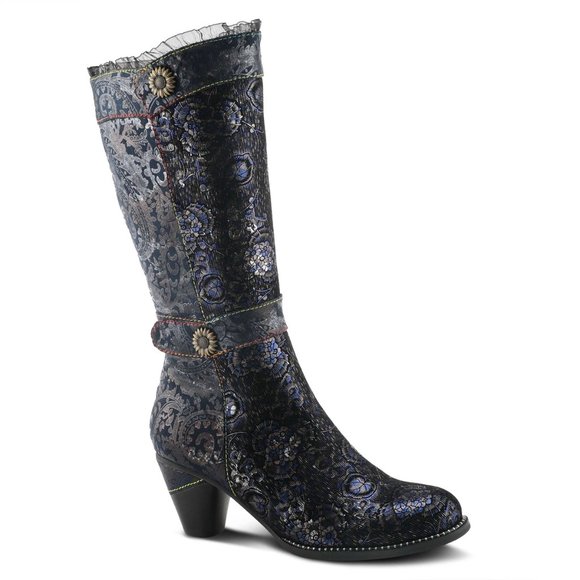 L'ARTISTE DESSALTA-POSIE BOOTS Navy MULTI